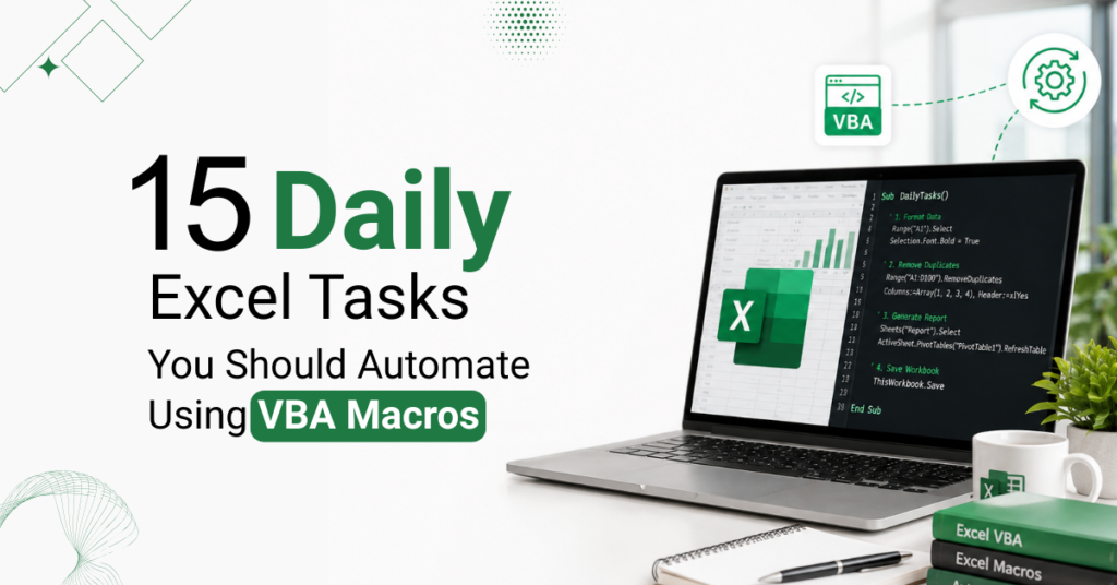 Excel VBA macros automating daily spreadsheet tasks